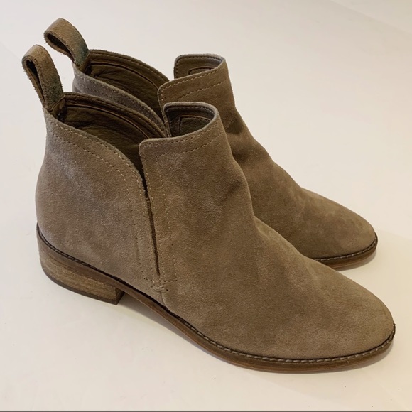 Dolce Vita Taupe Suede Ankle Booties - Picture 6 of 15
